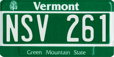 VT license plate NSV261