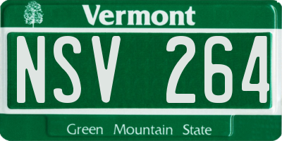 VT license plate NSV264