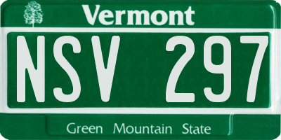 VT license plate NSV297