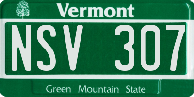 VT license plate NSV307