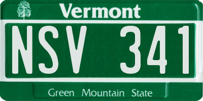 VT license plate NSV341