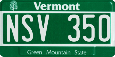 VT license plate NSV350