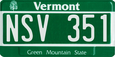 VT license plate NSV351