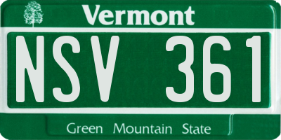 VT license plate NSV361
