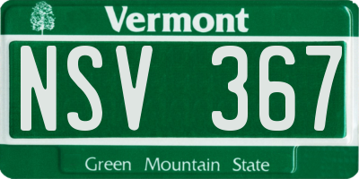 VT license plate NSV367