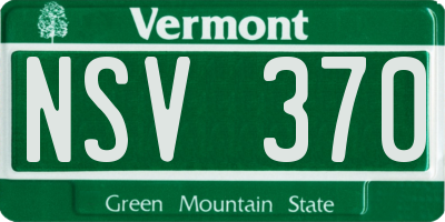 VT license plate NSV370