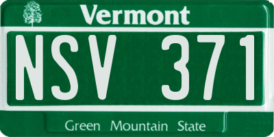 VT license plate NSV371