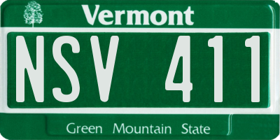 VT license plate NSV411