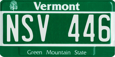 VT license plate NSV446