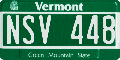VT license plate NSV448
