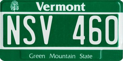 VT license plate NSV460
