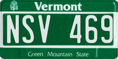 VT license plate NSV469