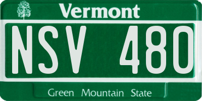 VT license plate NSV480