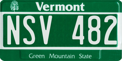 VT license plate NSV482