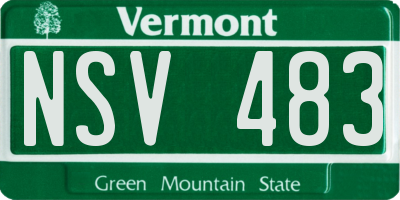VT license plate NSV483