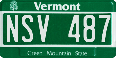 VT license plate NSV487