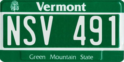 VT license plate NSV491