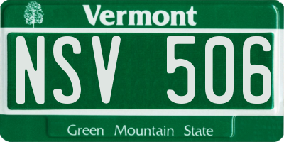VT license plate NSV506