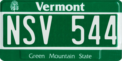VT license plate NSV544