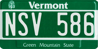 VT license plate NSV586