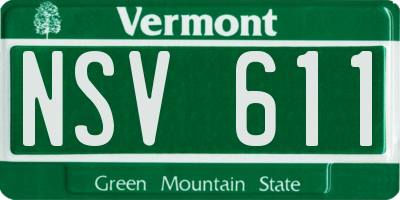 VT license plate NSV611