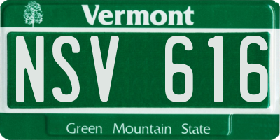 VT license plate NSV616