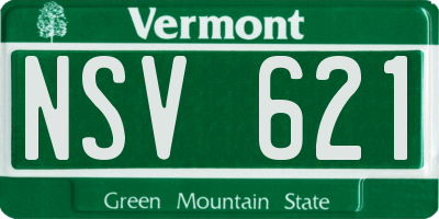 VT license plate NSV621