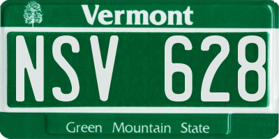 VT license plate NSV628