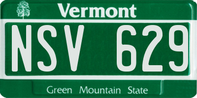 VT license plate NSV629