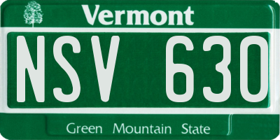 VT license plate NSV630