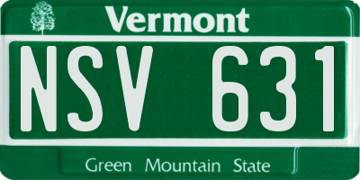 VT license plate NSV631