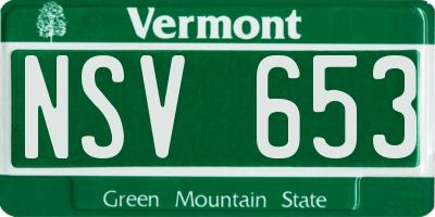 VT license plate NSV653