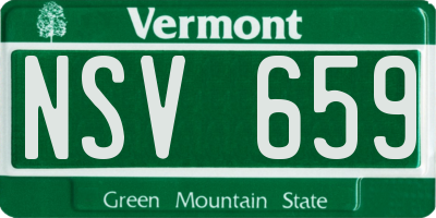 VT license plate NSV659