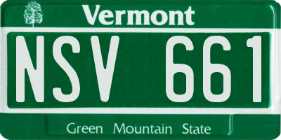 VT license plate NSV661