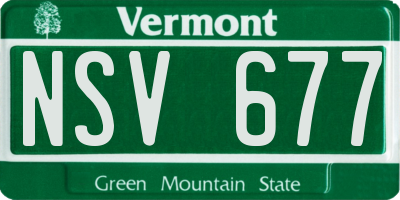 VT license plate NSV677