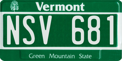 VT license plate NSV681