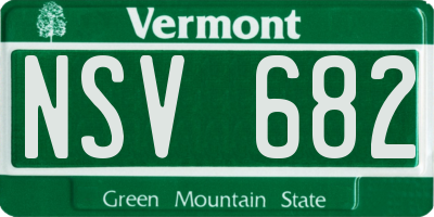 VT license plate NSV682
