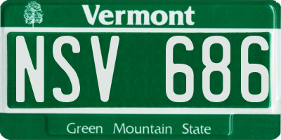 VT license plate NSV686