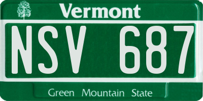 VT license plate NSV687