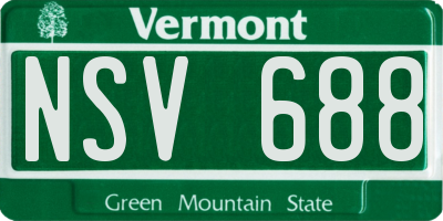 VT license plate NSV688