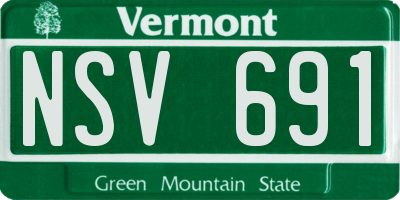 VT license plate NSV691