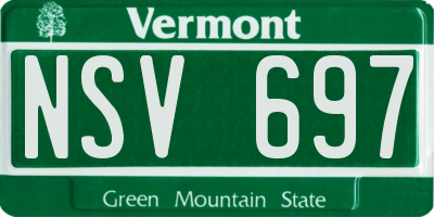 VT license plate NSV697