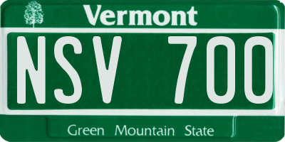 VT license plate NSV700