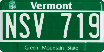 VT license plate NSV719