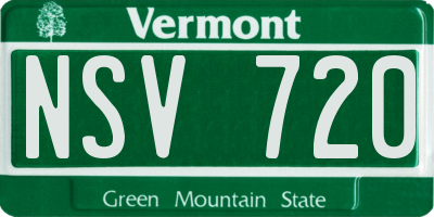VT license plate NSV720