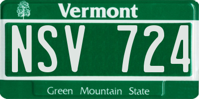 VT license plate NSV724