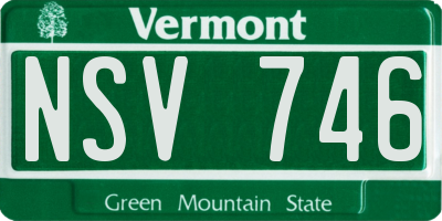 VT license plate NSV746