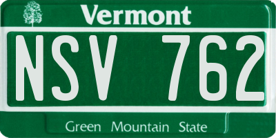VT license plate NSV762