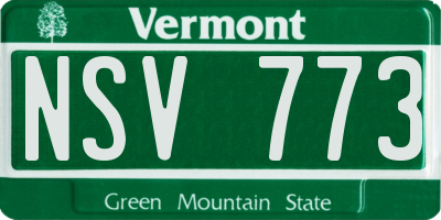 VT license plate NSV773
