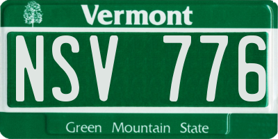 VT license plate NSV776
